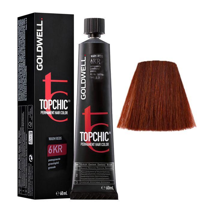 Coloration capillaire - Goldwell - Topchic - Tube 60ml - 6KR - Rouge - Crème