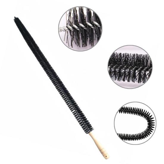 Temizleme Fırçası 360 Derece Esnek Bükülebilir Tasarım PP Kıllar Ergonomik Tutamak Ahşap Saplı Temizleme Fırçası Toz Alma Aleti