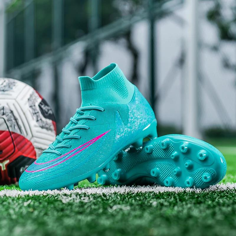 Soccer Shoes for Men Society Original Soccer Shoes Unisex Non-Skid Professional Sports Outdoor Long Spikes Football Field Boots