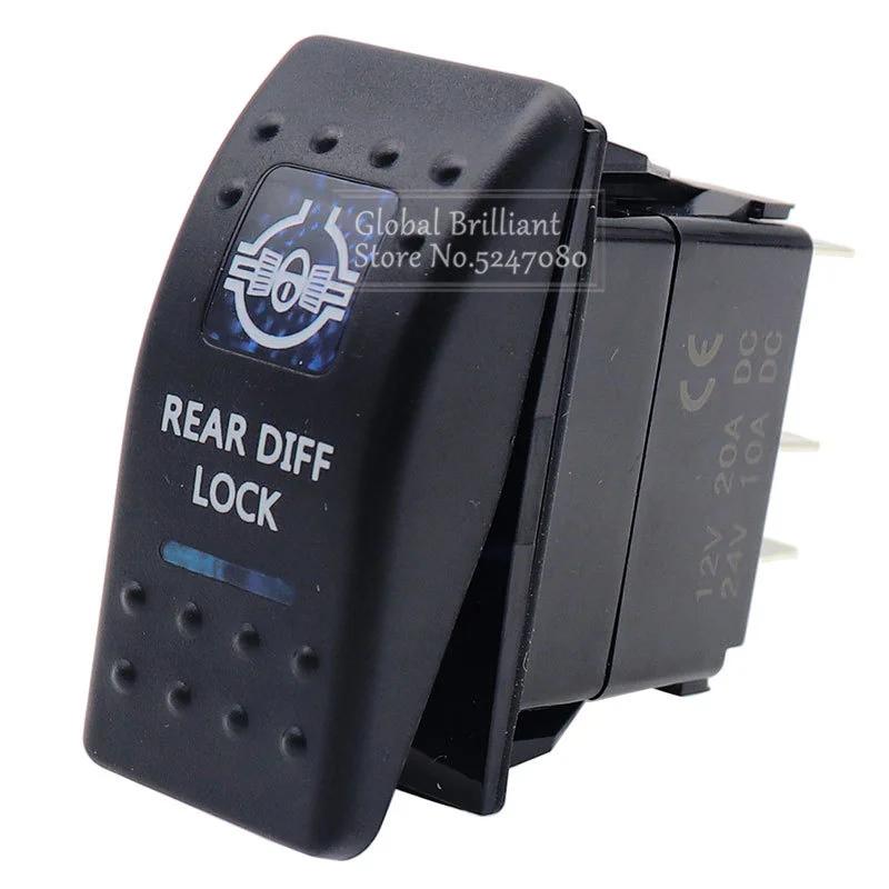 

1 шт. 5-контактный автомобильный лодочный караван клавишный переключатель водонепроницаемый 12 В/24 В клавишный переключатель двойной синий светодиодный светильник