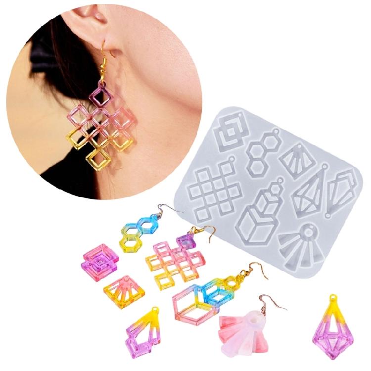 Earring Pendant Silicone Mold Heart DIY Epoxy Resin Mould Jewelry Making Tools