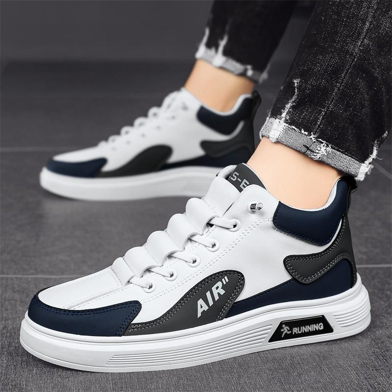 22 autumn and winter velvet board shoes casual sports shoes high-top leather shoes youth 39