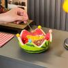 with Food Forks Salad Bowl Large Capacity Dessert Storage Plate Ceramic Fruit Plate  Dinnerware