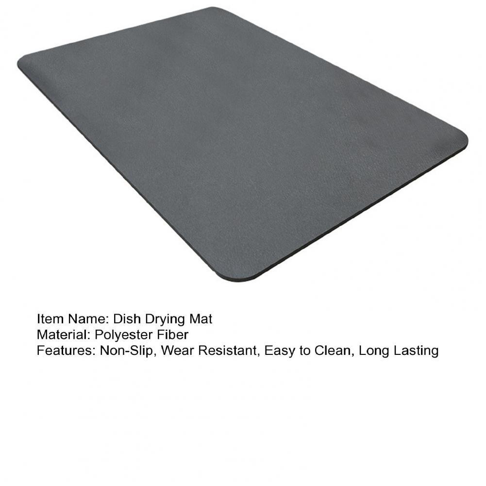 50*40cm Tapete Seca Louça Super Absorvente Tapete de Secagem Design Antiderrapante Protetor de Bancada Extra Grande Acessórios para Bancada de Cozinha