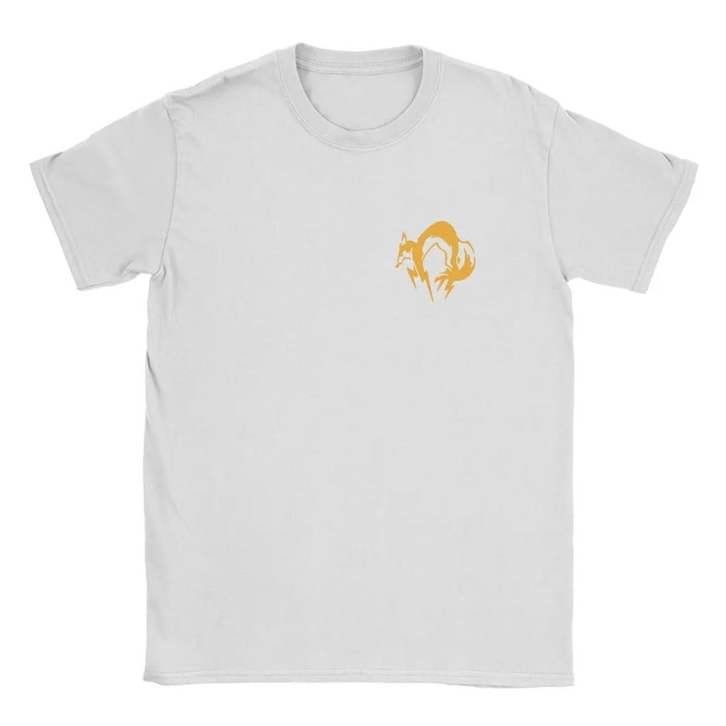 Men's T-Shirts Metal Gear Solid FOX Logo Game Creative Cotton Tee Short Sleeve MGS Gothic Oversized Male Female Short Sleeves