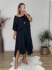 2025 Elegant Plus Size Two-Piece Summer Dress - Slimming, Tummy Concealing Solid Color Skirt