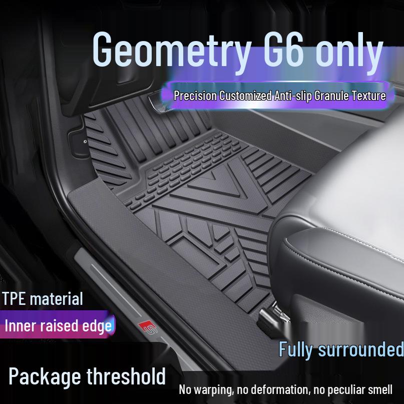 Waterproof, Dirt-Proof TPE Floor Mats & Door Sill Protection for Geely Geometry G6 Single Layer Upgrade: Door Sill TPE Mat