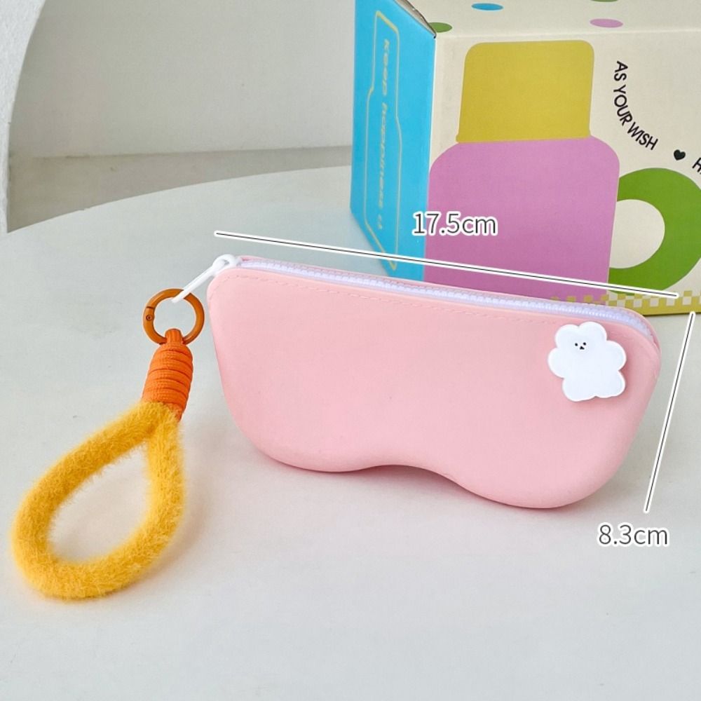 Waterproof Portable Zipper Eyeglasses Bag Silicone Sunglasses Protective  Eyewear Accessories