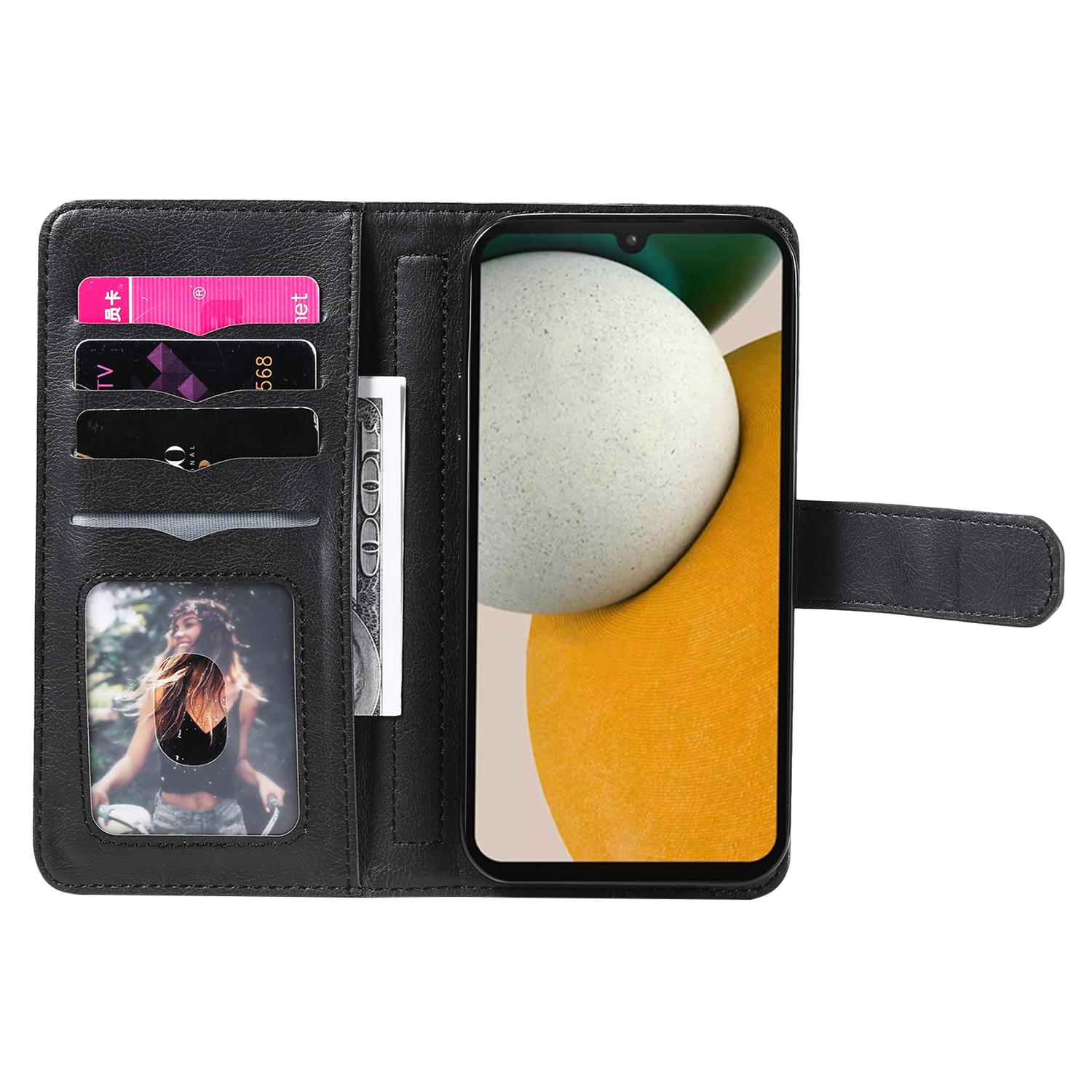 

For Samsung Galaxy A15 5G Leather Case with 10 Card Holder Phone Cover Stand Black
