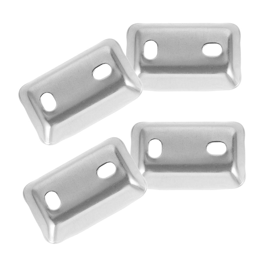 4 Pcs Bath Towel Rack Base Gasket Silver Rail Mounting Hardware Durable Bathroom Accessory Gasket Replacement Parts for Repair
