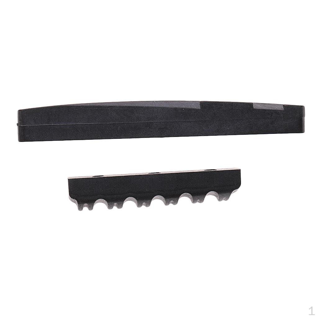 

2 шт. седло с прорезями для гайки POM черного цвета для аксессуара для акустической фолк-гитары