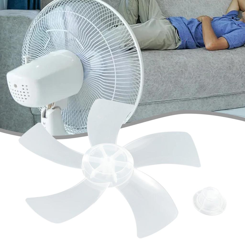 Brand New Fan Blade Fan Accessories With Nut Cover 5 Leaves Fan Blade For Fan Desk Fan Low Nois Temperature Resistance