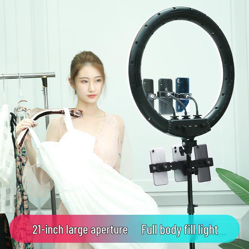 2025 Ring Light Stand for Live Streaming & Beauty Selfies - 22-inch Mobile Phone Holder for Influencers