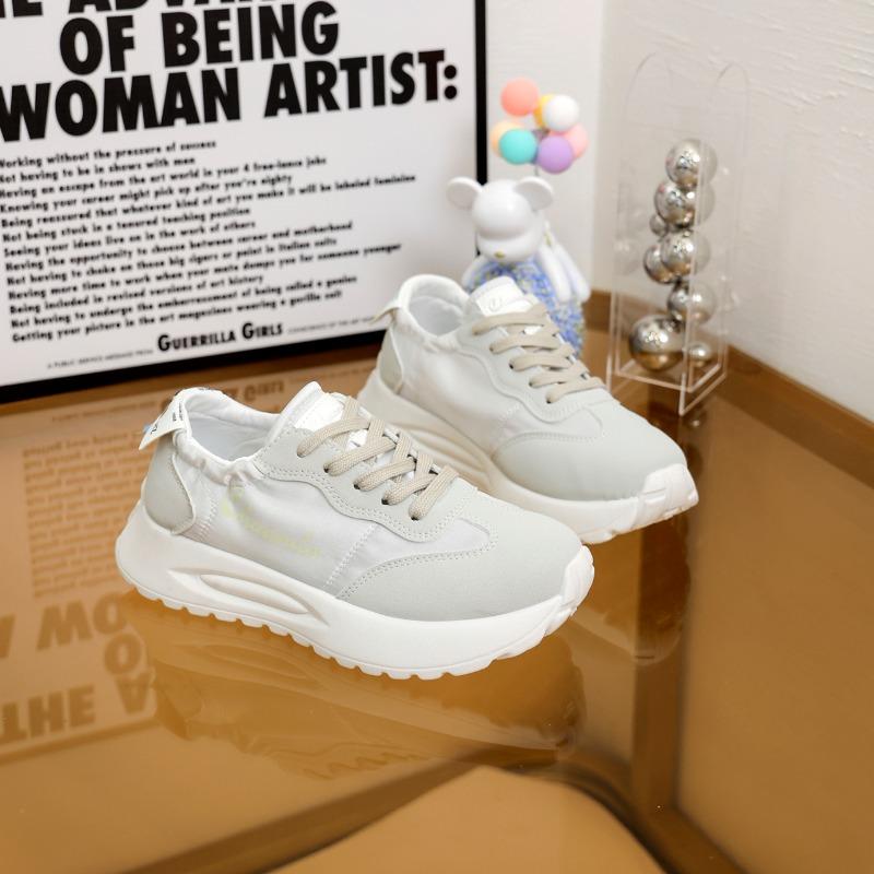 2024 New Summer Women's New Fashionable Breathable Sports Lace-up Shallow Thick-soled Casual Shoes Zapatillas De Mujer