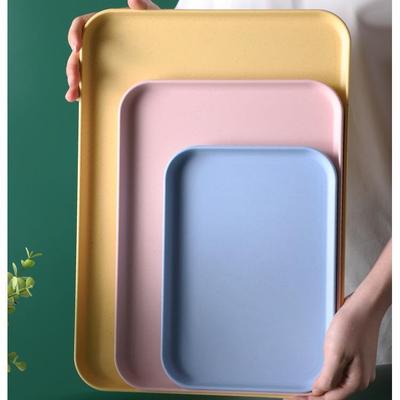Nordic Rectangular Plastic Tea Tray for Home, Living Room, Restaurant, or Kindergarten Use