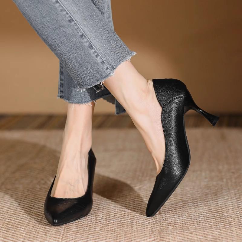 

Fuxing 2025 Женские туфли-лодочки на шпильке с французским острым носком - Элегантные, Удобные, Роскошный дизайн Size 39