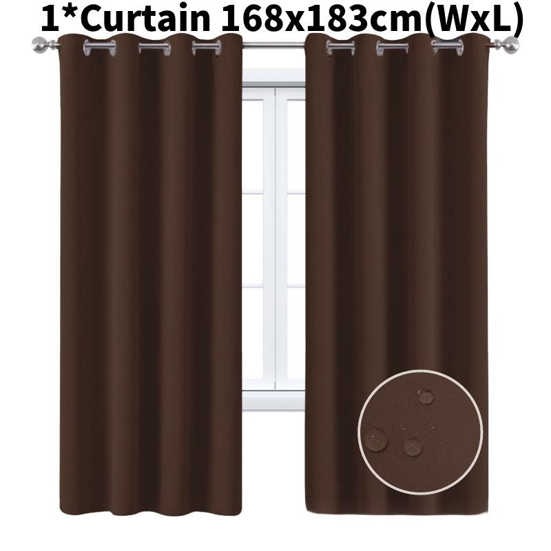 Curtain Blackout Insulated Bedroom Living Room Solid Color Curtains Window Decor