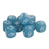10pcs Finger Guessing Dice Luminous 6 Sided Lightweight Rock Scissors Paper Dice Set for Board Game