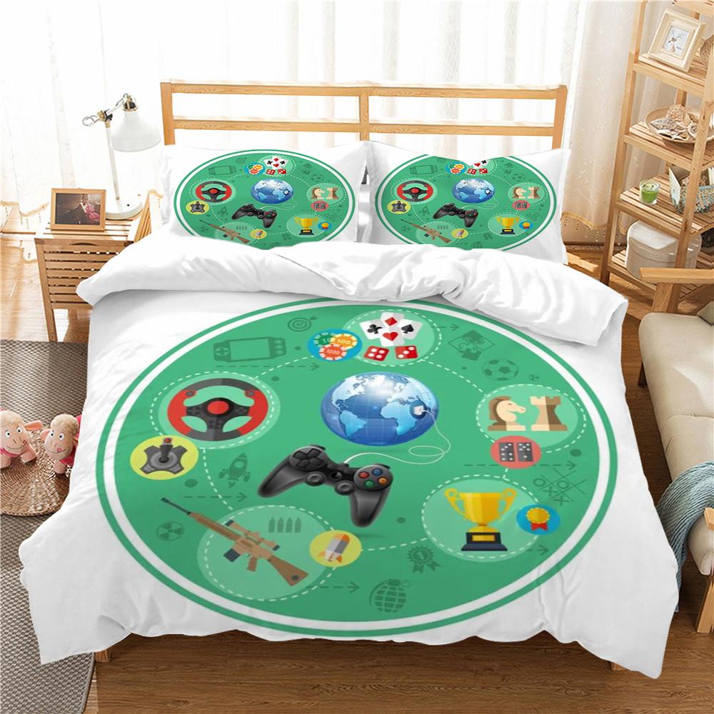 

Текстиль для дома, 3D комплект постельного белья, пододеяльник, мягкая дышащая кровать, удобное одеяло, пододеяльники, дышащие, моющиеся Single 135x200cm