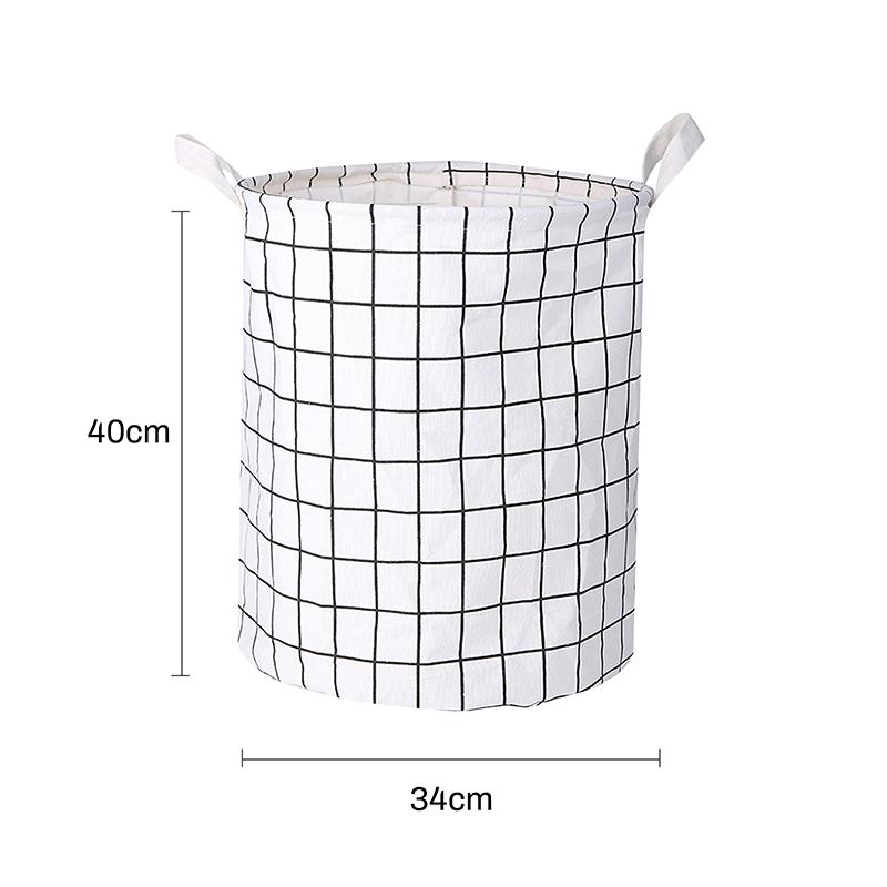 Grande Cesto de Roupa Suja À Prova D'Água Cesto de Armazenamento de Brinquedos Tecido de Linho de Algodão Cesto de Roupa Suja Portátil Organizador de Quarto