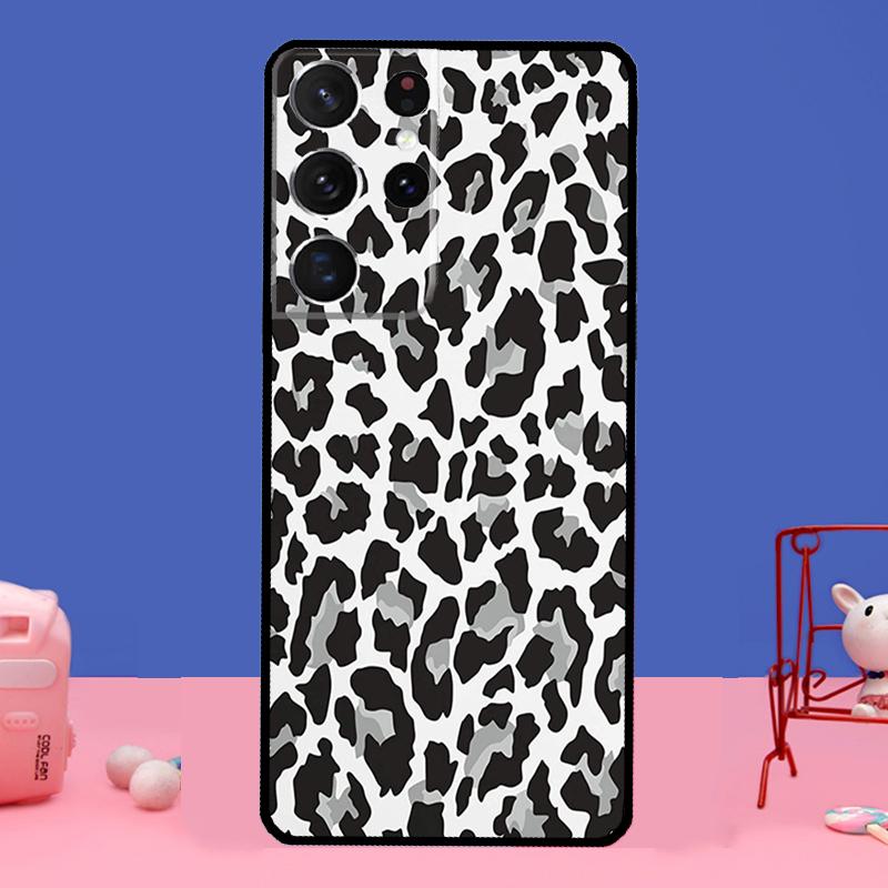 Leopard Print Black Cheetah Pattern Case For Samsung Galaxy S21 S22 Ultra S20 FE S8 S9 S10 Note 10 Plus Note 20 Ultra Coque