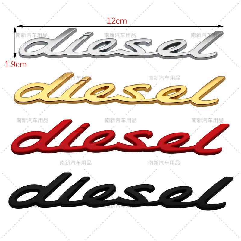 3D Metal Diesel Engine Logo Stickers Car Rear Trunk Emblem Badge For Dodge RAM Caliber Viper Jeep Wrangler Car Styling G3