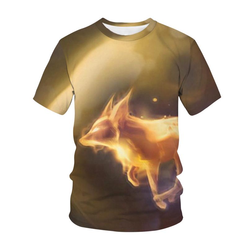 Kawaii Animals Foxes 3D Printed Kids T Shirt Fashion Casual Cartoons T-shirt Boys Girls Children's Clothing for Girls