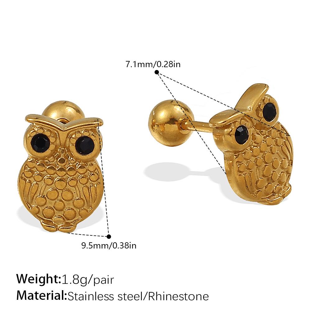 European and American diamond earrings, studs, exquisite butterfly earrings, 18K gold-plated stainless steel earrings jewelry.