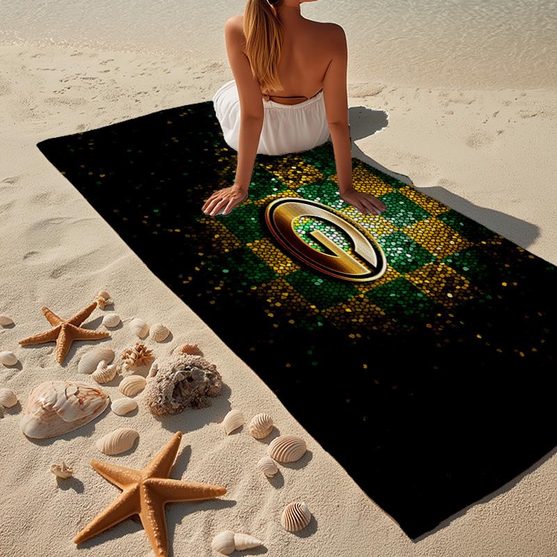 Green Bay Packers Gear Microfiber Beach Towel, Lightweight And Quick-Dry, for Summer Travel, Beach Essential, Swimming Pool