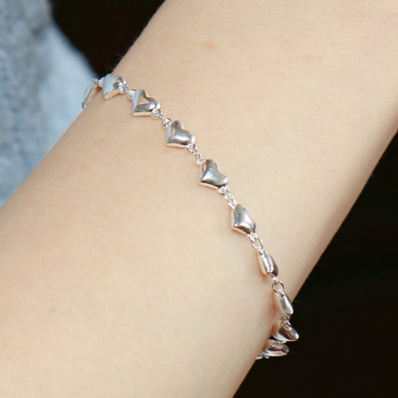 UNI.J Schweres Herz Silberarmband Ib322