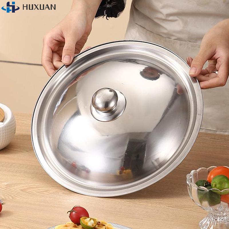 10-32Cm Stainless Steel Round Pot Lid Universal Replacement Frying Pan Cover Smooth Edge Dishwasher Safe For Skillet Wok Pot