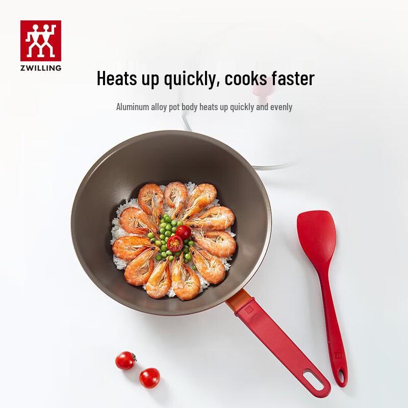 Zwilling 28cm Non-stick Deep Frying Pan with Silicone Spatula