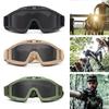 Tactical Safety Goggles 3 Lens Wind Shield Anti-Dust Shooting Motocross Motorcycle Mountaineering Eyeglasses Safe CS Game Eyeglasses