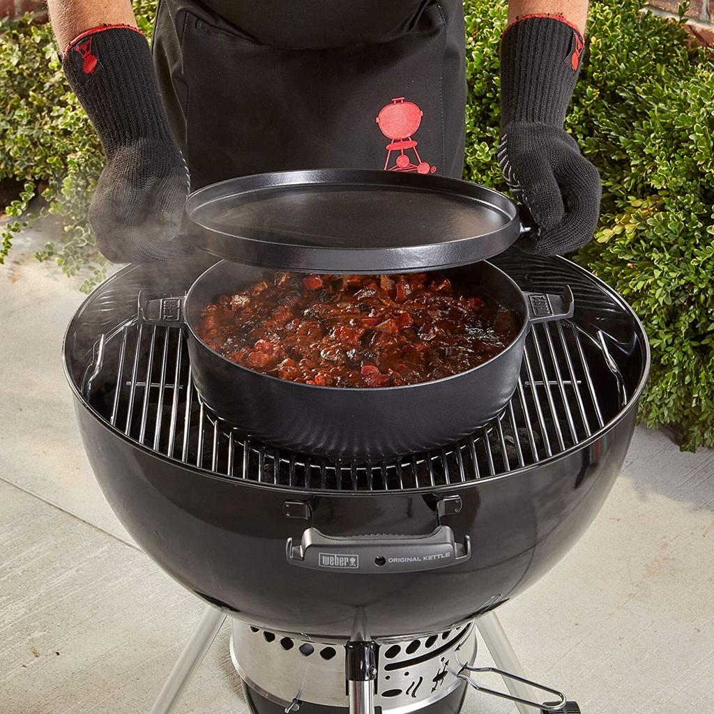 Weber Dutch Oven Duo Grill Cast Iron Plate, [2-Year Warranty]