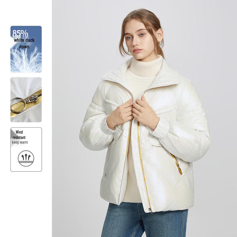 Tatubrand Women's Short Stand-Collar Down Jacket