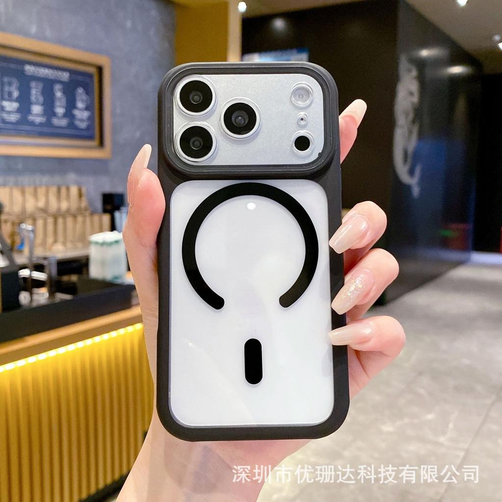 Applicable to iPhone11Promax transparent magnetic mobile phone case fine hole all-inclusive Apple 11 skin feel anti-drop protective cover