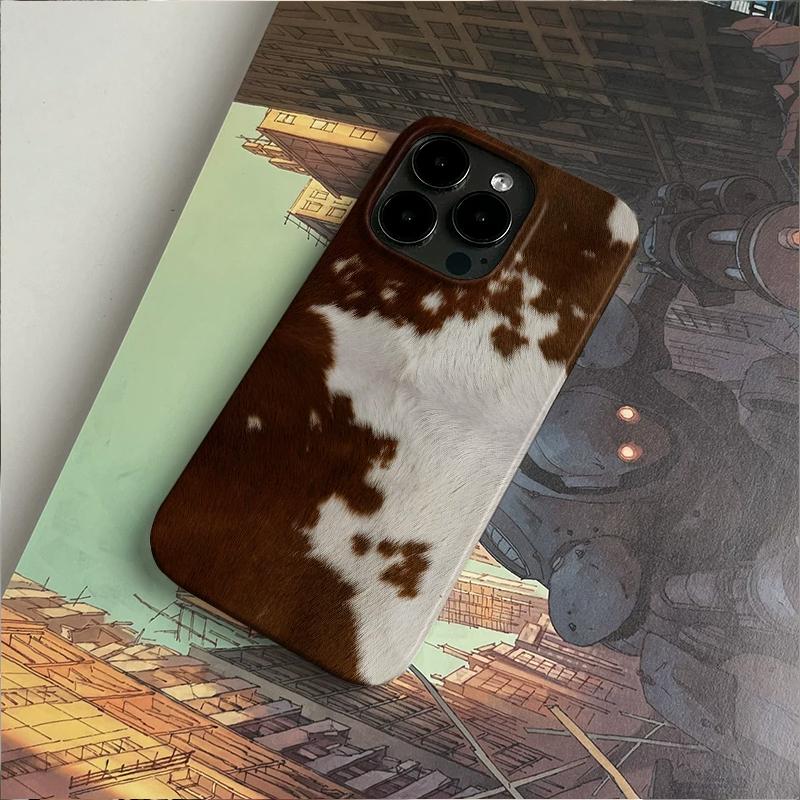 Creative Cow Skin Texture Aesthetic Phone Case For iPhone 17 AIR 16 15 14 13 12 11 PRO MAX X XR XS MINI 7 8 PLUS Y2K Soft Cover