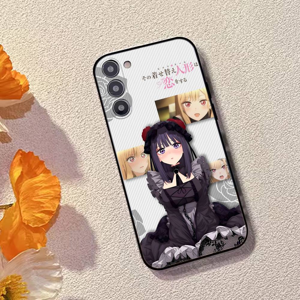Anime Cute K-Kitagawa Marin Phone Case For Samsung Galaxy A73,A72,A71,A70,A53,A52,A51,Soft Silicone Black Cover