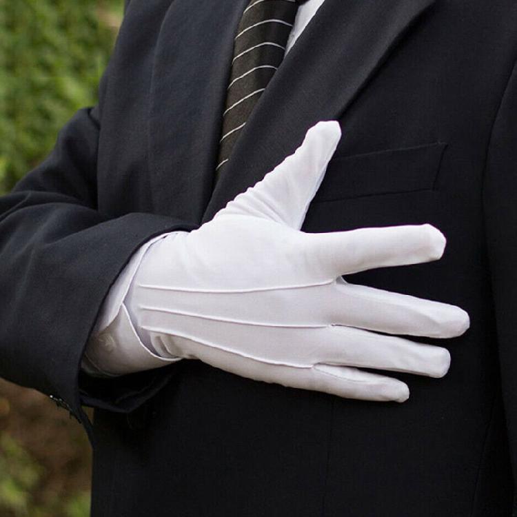 Formal Party Tuxedo Guard Gloves Stretchy for Police for Parade Mittens for Wome