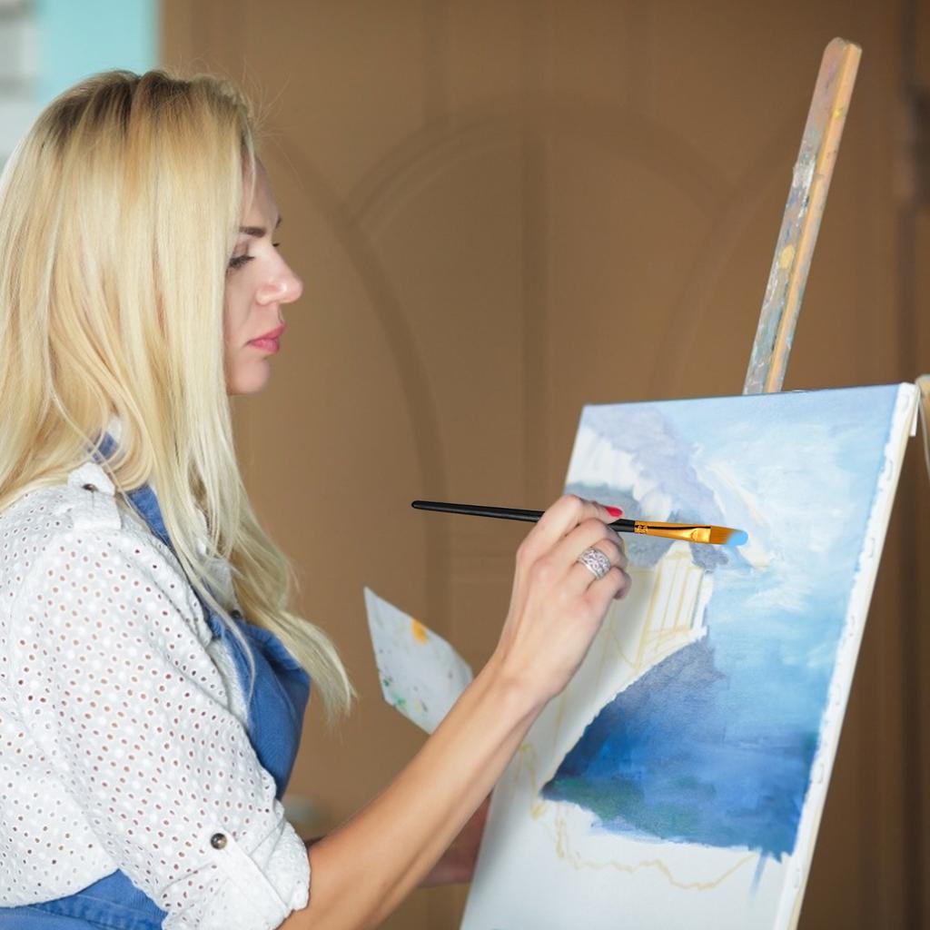 Sada 10 ks štětců Sada štětců pro umělce Několik středních štětců s nylonovými vlasy pro umělce