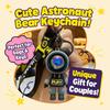 6cm Cartoon Lightning Bear Keychain Cute Astronaut Bear Doll Keyring Bag Pendant Couple Car Keyholder Creative Bag Charm Accessories