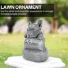 ABIY French-Bulldog Welcome On A Plinth Home Or Garden Accessories Yard Garden Decor Outdoor Decoration