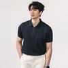Cool-to-the-Touch Ice Silk Men's Half-Zip Breathable Short-Sleeve Summer Business Commute Basic T-Shirt