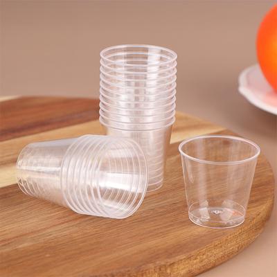 50Pcs 30Ml Disposable Mini Clear Plastic Cup Outdoor Picnic Birthday Kitchen Party Shot Glasses Jelly Cups Tableware Tasting