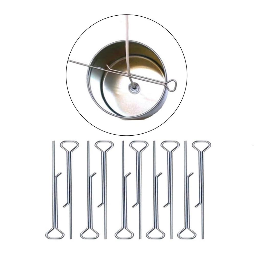 10Pcs Candle Wick Holders, Metal 11cm Wick Stabiliser, Wick Clips, Candle Wick Centering Devices for Candle Making Supplies