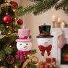 Plastic Santa Hanging Pendant Cartoon Shape Character Xmas Ornament  Window Display