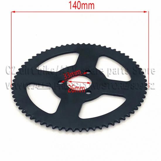 25H Chain 144 Links With 68 teeth Rear Sprocket and Front 7 teeth sprocket shaft for 49CC Engine Mini moto Pocket Bike ATV Quad