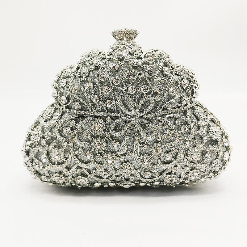 Blue Rhinestone Evening Bag Crystal Clutch Luxury Diamond Wedding Purse WHTUOHENG Party Cocktail Handbag For Gala Clutches