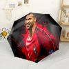 Dynamic Soccer Action Compact Travel Automatic Umbrella with 8-Rib Lightweight for Outdoor Daily Use Outdoor Accessory Gift for Festivals