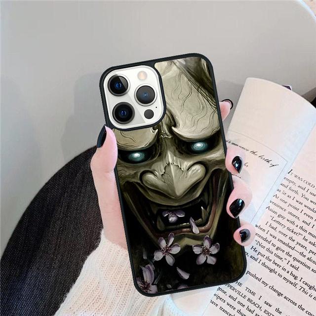 Oni Mask Phone Case Cover For iPhone 17 Air 15 16 14 13 12 Pro Max 11 Pro Max Plus Coque Shell